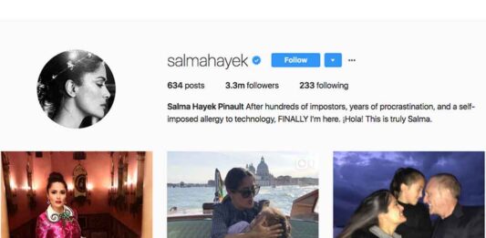La cuenta de Instagram de Salma Hayek