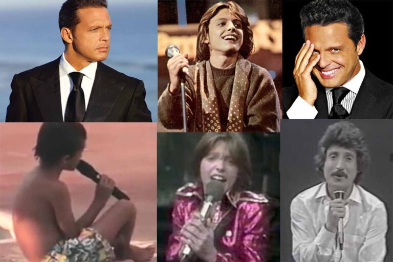 Daniel, el hijo de Luis Miguel, cantando.