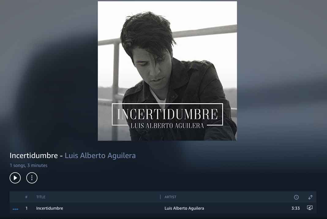 El primer sencillo de Luis Alberto Aguilera se llama 