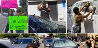 Durante dos días, en diferentes puntos de la ciudad, la familia Rivera se puso a lavar autos para recaudar fondos para los damnificados por el temblor en México