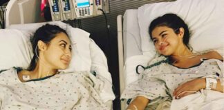 Selena compartió esta imagen al recibir el transplante de riñón de su mejor amiga