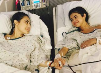 Selena compartió esta imagen al recibir el transplante de riñón de su mejor amiga