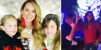 Geraldine con sus hijas y Lili con su familia, así pasaron ambas esta Navidad