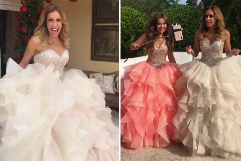 Lili y Thalía se divirtieron en grande vestidas de quinceañeras