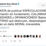 Gabriel Soto también publicó en su Twitter un post negando el romance con Verónica Córdoba