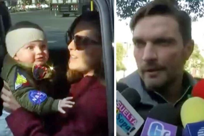 Tanto Marjorie con su bebé como Julián por su lado llegaron puntuales a la cita Tanto Marjorie con su bebé como Julián por su lado llegaron puntuales a la cita