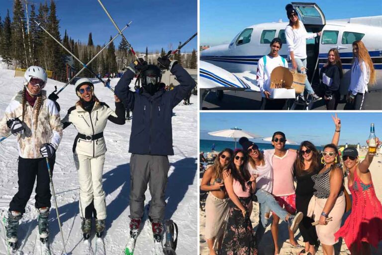 Lili cumplió su sueño de estar en la nieve y en la playa el mismo día