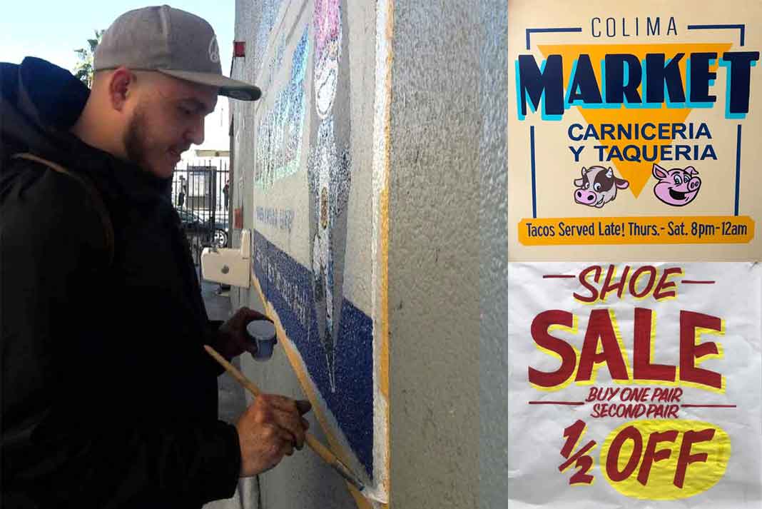 Mike Rivera está buscando clientes que vivan en Los Angeles y necesiten letreros