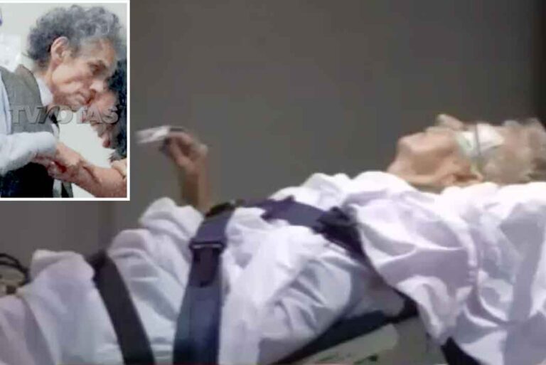 La revista TVnotas publicó esta fotografía del cantante, donde se nota su frágil estado de salud