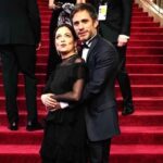 Natalia y Gael se tomaron esta foto en las escalinatas del teatro Dolby donde fueron los Oscares
