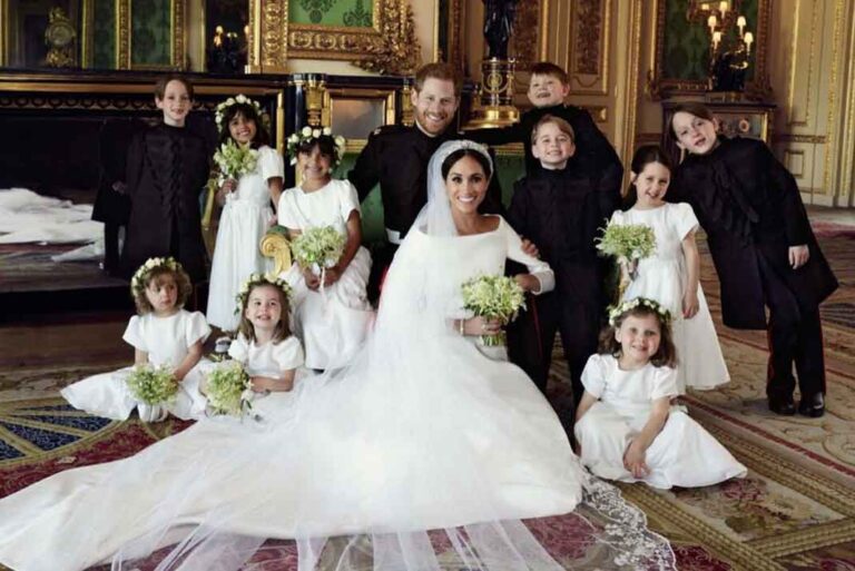 Esta foto de los novios con los pajes es de mis favoritas