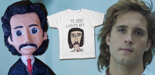 La serie de Luis Miguel ha inspirado el ingenio mexicano, pues ya se venden piñatas y camisetas de su padre