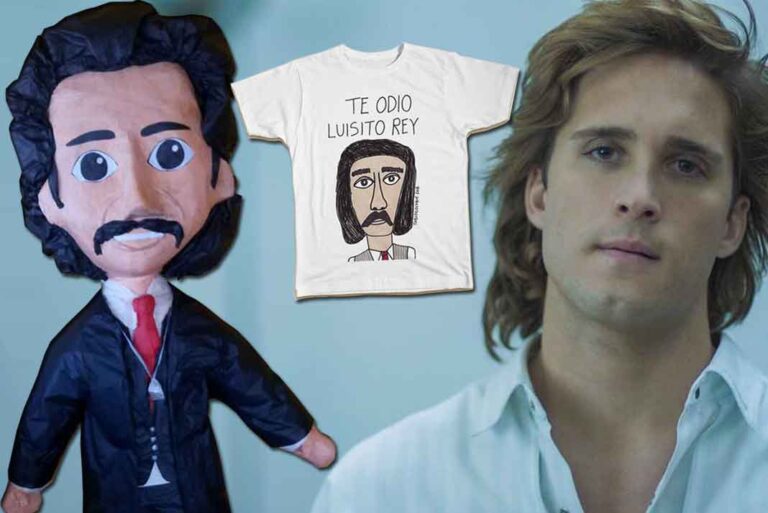 La serie de Luis Miguel ha inspirado el ingenio mexicano, pues ya se venden piñatas y camisetas de su padre