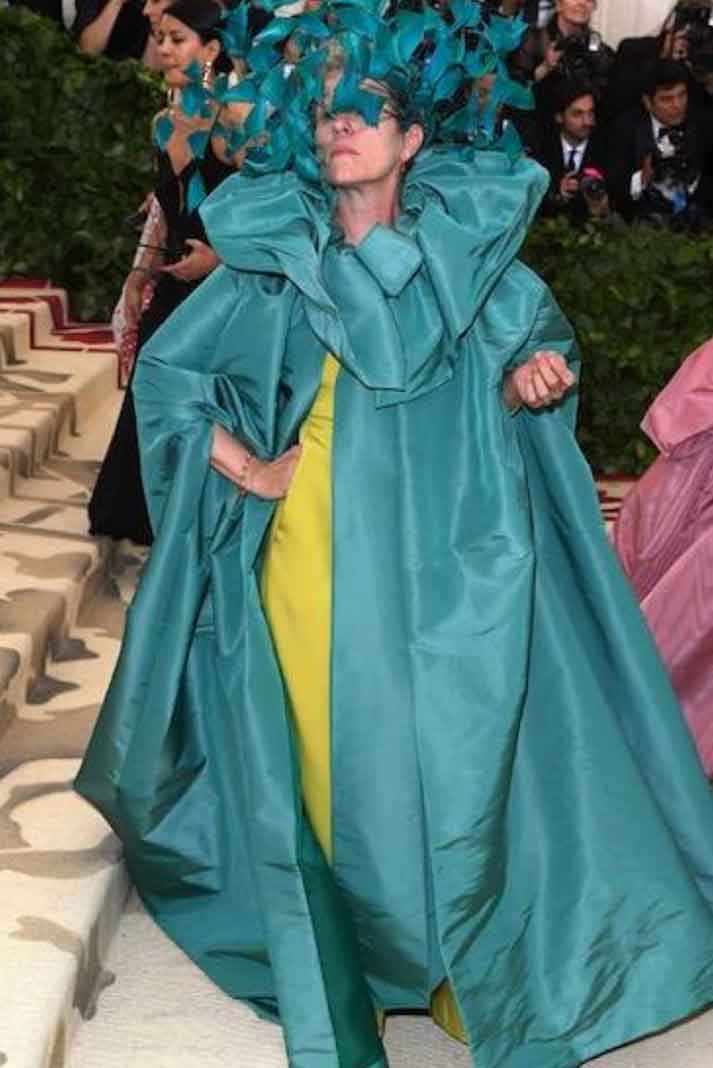 Frances McDormand se arrepintió de disfrazarse de ada madrina de la Cenicienta y se cubrió la cara de vergüenza