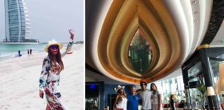 No importa dónde esté, Lili va a traer zapatos altos hasta en la arena de Dubai