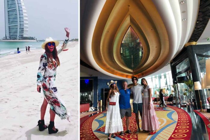 No importa dónde esté, Lili va a traer zapatos altos hasta en la arena de Dubai No importa dónde esté, Lili va a traer zapatos altos hasta en la arena de Dubai