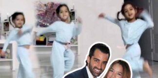 La pequeña heredó el gusto por el baile de sus papás