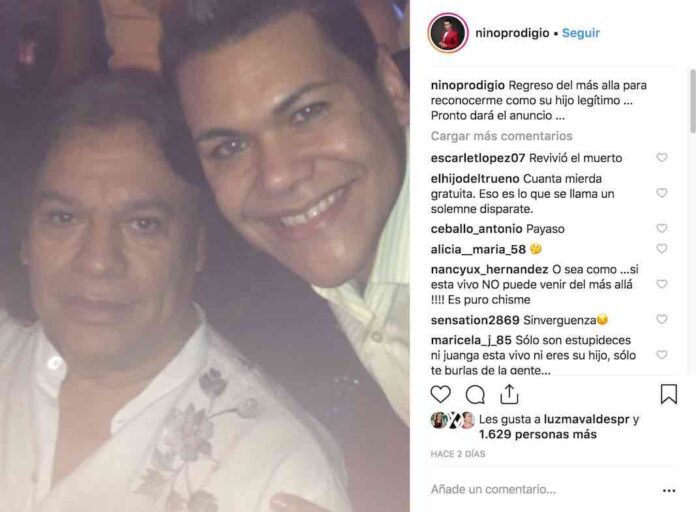 Niño Prodigio con Juan Gabriel hace unos años