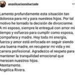 El comunicado oficial de Angélica Rivera