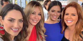 Esta foto es histórica, porque reúne a las primeras con las actuales presentadoras del show