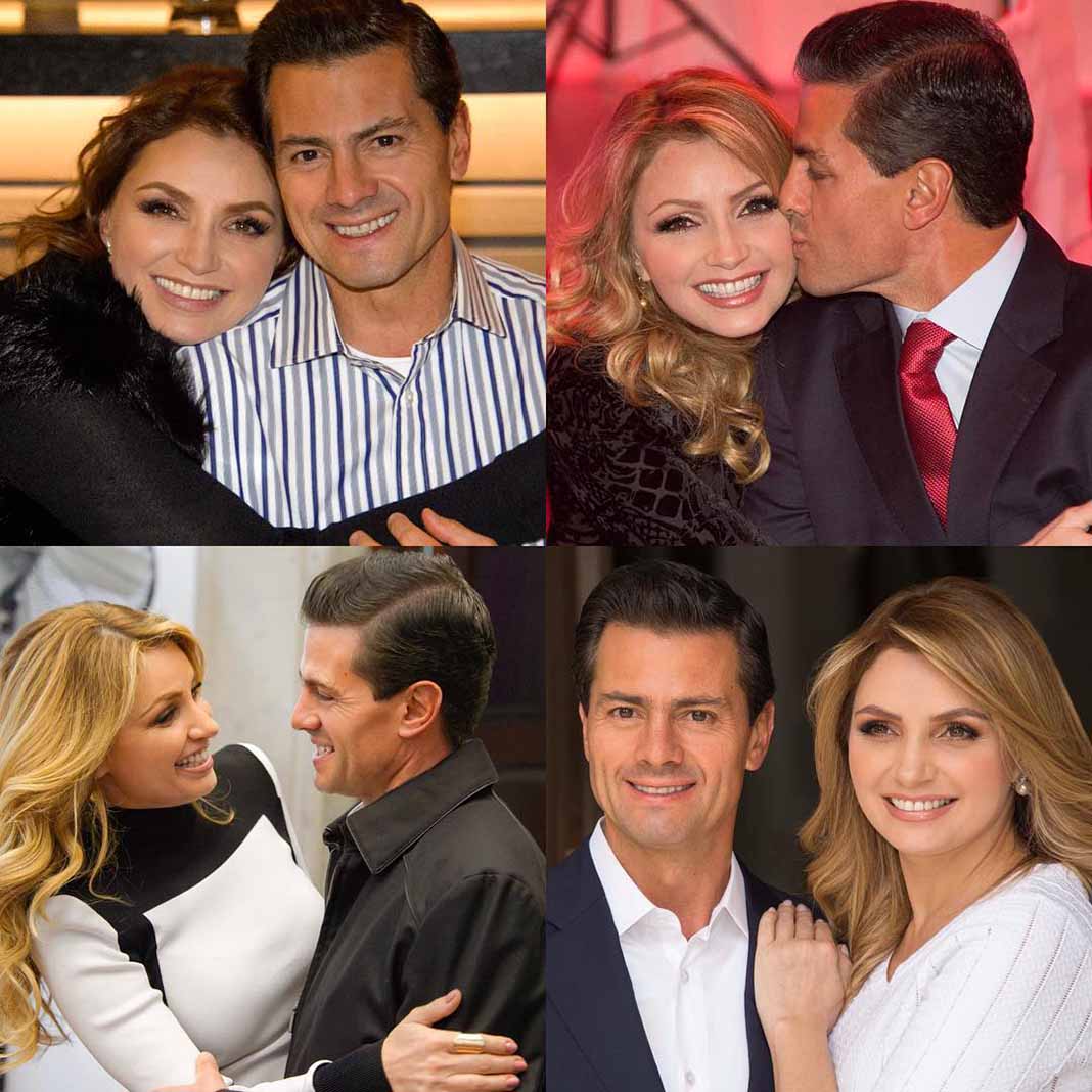 Peña Nieto hace poco posteó este collage de fotos con Angélica