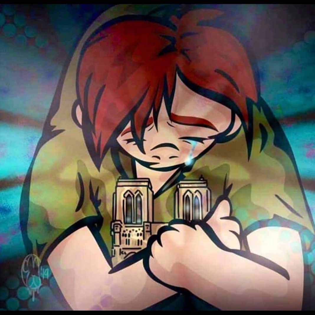 Cuasimodo, el personaje de Victor Hugo, llora abrazando su hogar: Notre Dame