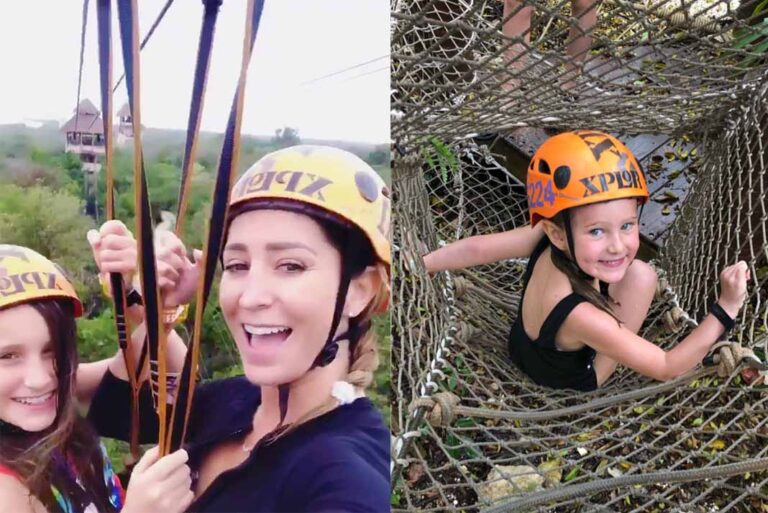 Geraldine y sus hijas vivieron un día de aventura extrema