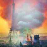 El humo del incendio casi tapaba a la mismísima Torre Eiffel