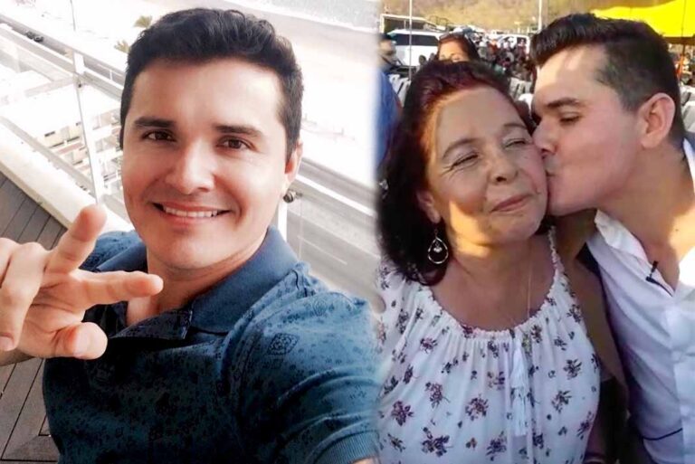Horacio Palencia le dio un tierno beso a su mamá