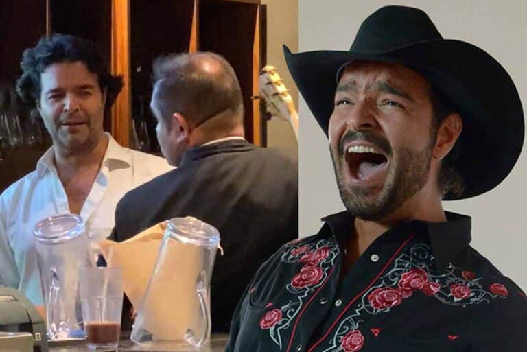 Tomado, Pablo Montero golpea a un mariachi y avienta a una mujer al piso