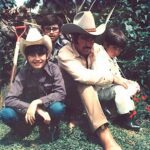 Don Chente con sus tres "Potrillos" de niños: Vicente Jr., Alejandro y Gerardo