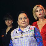 Carmen Salinas, caracterizada de su personaje durante la presentación de la telenovela "Mi Fortuna es Amarte", actualmente al aire en Televisa