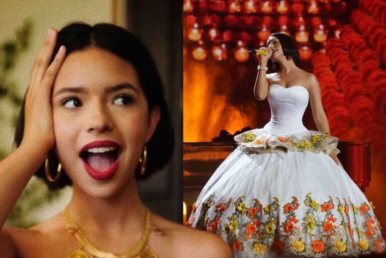 ¿Otra vez? A Ángela Aguilar se le cayó la falda en pleno concierto