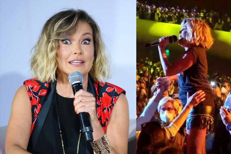Ilse, de Flans se lanzó al público cual rockera en concierto, pero nadie la agarró 🙀