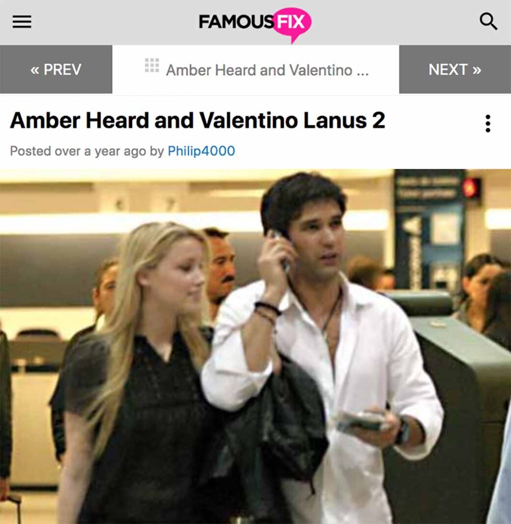 Automatización contrabando familia Amber Heard y Valentino Lanús duraron 10 meses, tiempo durante el cual eran  perseguidos por los paparazzi - Ana María Canseco
