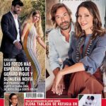 Esta es la portada de la revista ¡Hola!, que finalmente muestra a  Piqué con su nueva novia, en un espacio mucho más destacado que la cobertura de la boda de J.Lo y Ben Affleck