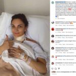 En este post desde su cama de hospital y con un vendaje en el cuello, Mariana agradeció las muestras de apoyo de sus amigos, colegas y seguidores
