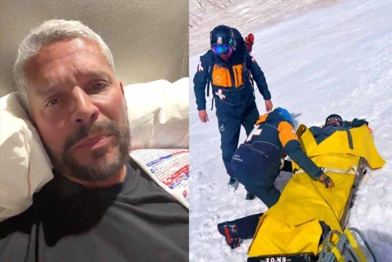 Rodner Figueroa sufre accidente esquiando a toda velocidad: "Sentí un ¡crack!"