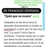 Beatriz Gutiérrez Müller publicó en sus historias de Instagram su respuesta a Céspedes, en un post que difundía lo que el cubano dijo sobre su esposo y Presidente de México