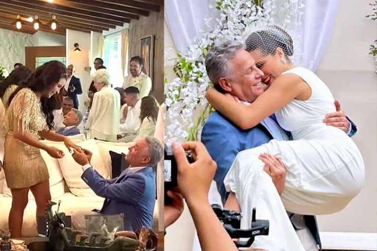 Los actores Alexis Ayala y Cinthia Aparicio celebraron su compromiso ¡y ahí mismo se casaron!