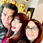 Juan José tenía una muy buena relación con las hijas de "El Puma": aquí con Liliana, uno de ellas, y con la madre de ésta y ex esposa de "El Puma", Lila Morillo