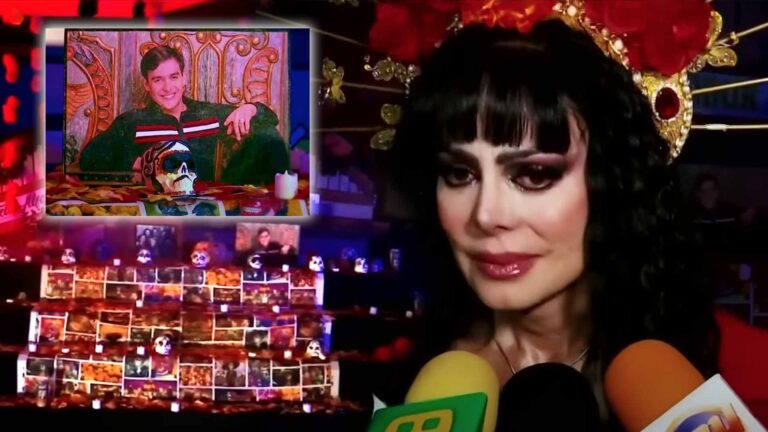 Maribel Guardia llora al ver por primera vez la foto de su hijo en un Altar de Muertos