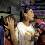 Por más que Ana Araujo les pedía a los reporteros que la interceptaron en el aeropuerto de la Ciudad de México, estos no pararon hasta hacer llorar al hijo del actor
