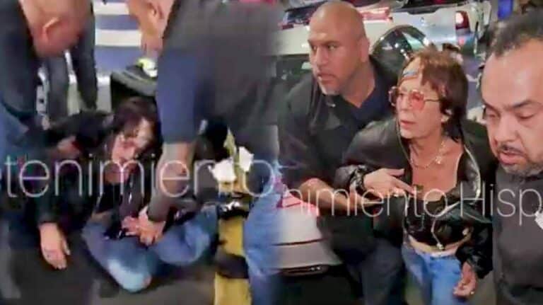 Alejandra Guzmán sufre aparatosa caída al llegar ebria de viaje con Silvia Pinal