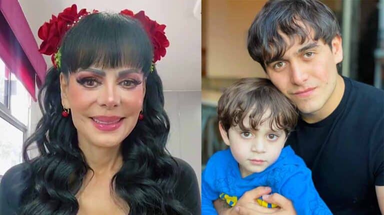 Nieto de Maribel Guardia le ayuda a poner un altar de muertos para