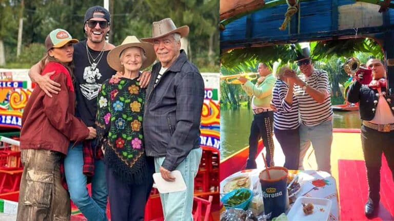 Galilea Montijo llevó a sus suegros a Xochimilco en su 61 aniversario de bodas