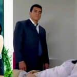En la primera imagen Jorge Salinas con la Zabaleta, en la única foto que se conoce antes de que, como lo señalaba el libreto, su personaje fuera puesto en estado de coma durante casi toda la novela