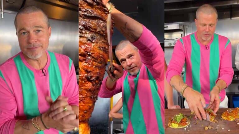Brad Pitt sorprende preparando tacos al pastor... y hablando de su sexualidad