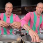 Brad Pitt participó en México en un concurso para ver si sabía hacer buenos tacos, y primero comenzó haciendo tortillas moradas
