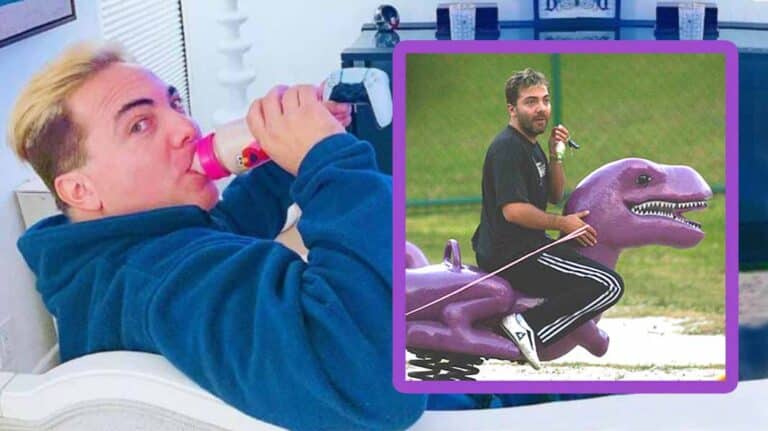 "Sigo siendo chico": Cristian Castro toma biberón y juega en parques para niños